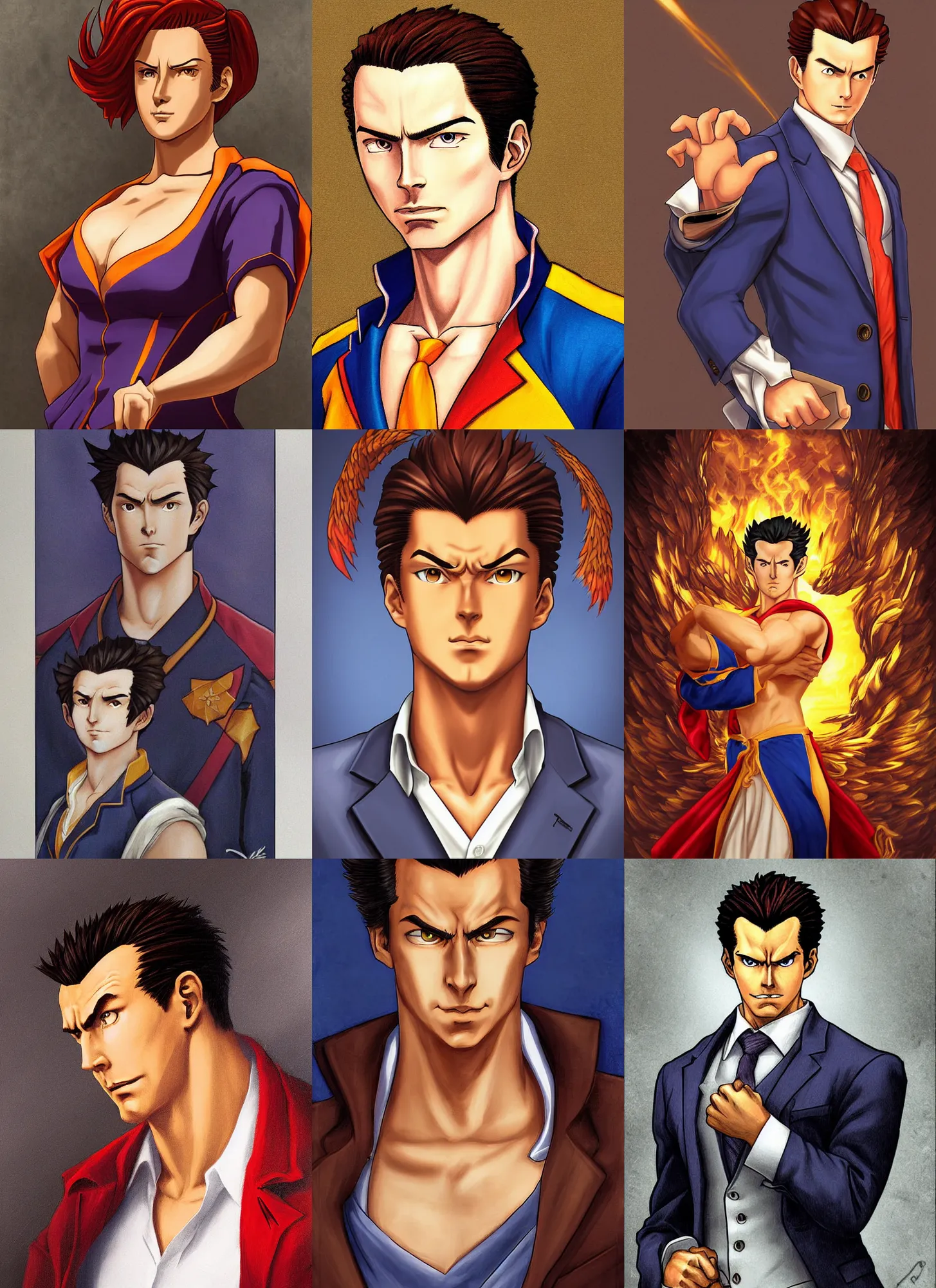 Prompt: Phoenix Wright portrait by Guillaume Seignac