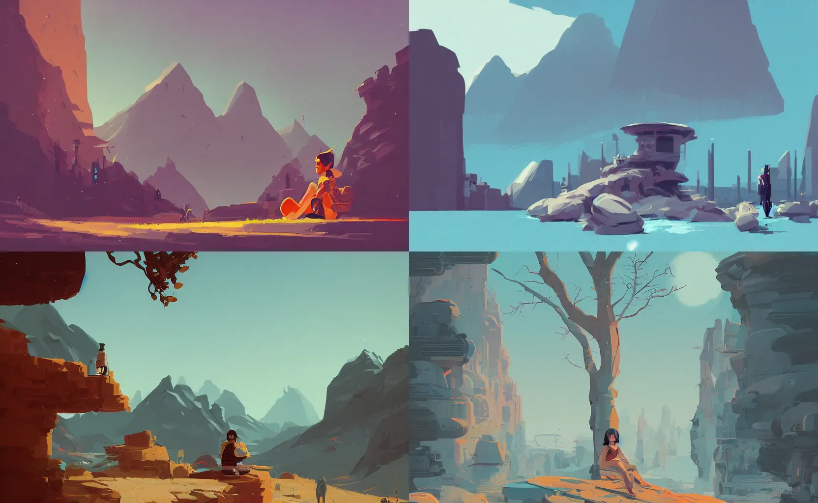 Image similar to a portrait of a character in a scenic environment by James Gilleard