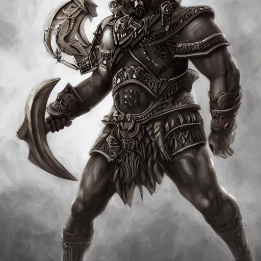 Prompt: reonan the minotaur zealot barbarian of the god of death, fantasy, d & d, trending on artstation