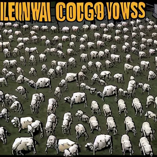 Image similar to legion of cyborg cows