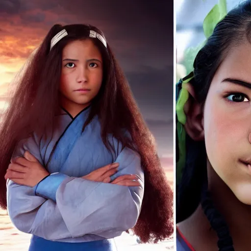 Image similar to photo of real life Katara from Avatar