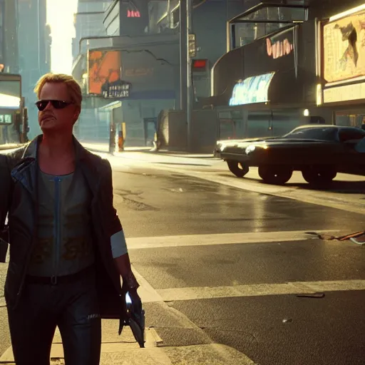 Image similar to cary elwes in cyberpunk 2 0 7 7, unreal engine 5 4 k, hyperdetailed photorealism