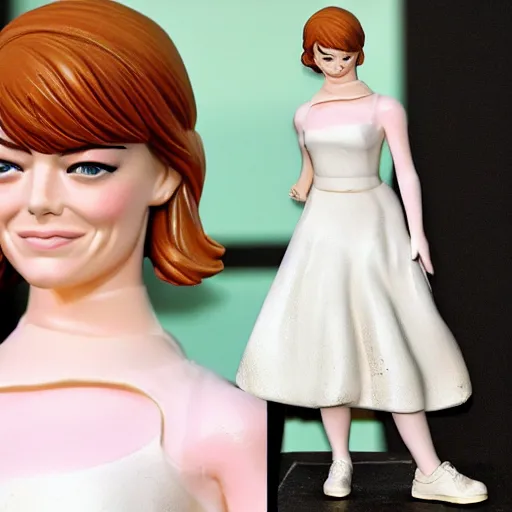 Image similar to figurine of cute emma stone