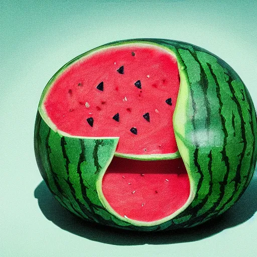 Image similar to gollum - faced watermelon