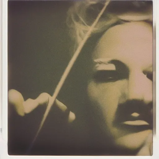 Image similar to 35mm polaroid shoot of the fool from tarot 80s, photography