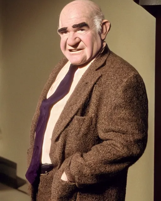 Prompt: Young Ed Asner starring as Ben Grimm, The Thing from The Fantastic Four Movie, Color, Modern