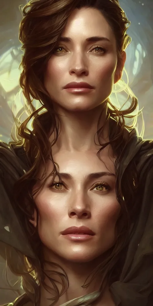 Image similar to Claire Forlani, intricate, highly detailed, digital painting, artstation, concept art, smooth, sharp focus, illustration, Unreal Engine 5, 8K, art by artgerm and greg rutkowski and alphonse mucha