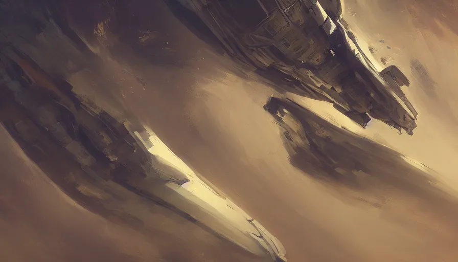 Image similar to spaceship, artificial intelligence, extremely detailed, jama jurabaev, greig fraser, roger deakins, shaddy safadi, feng shu, neil blevins, trending on artstation, high quality, brush stroke