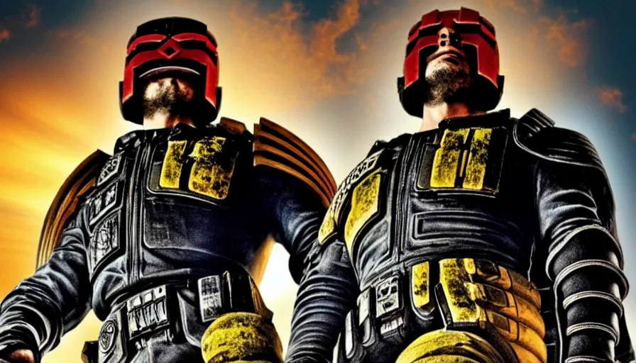 Image similar to big budget judge dredd action movie