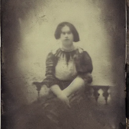 Image similar to tintype photo, female in a cage, underwater, jellyfish