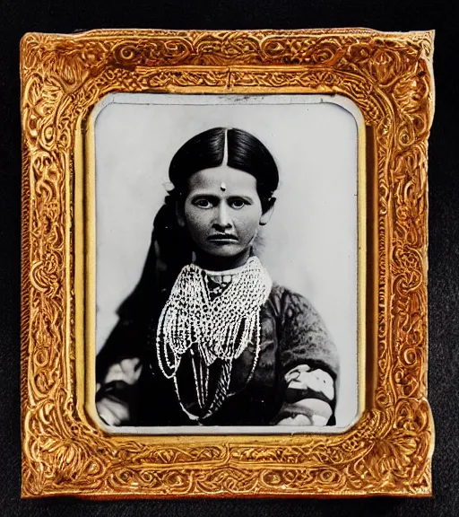 Image similar to vintage_portrait_photo_of_a_beautiful_nepalese_Victorian maiden