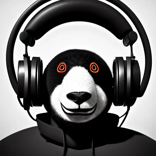 Prompt: manga panda, portrait, headphones, line art, electic eyes, intricate, hyper realistic detail, octane render, 8 k, cinematic atmosphere t