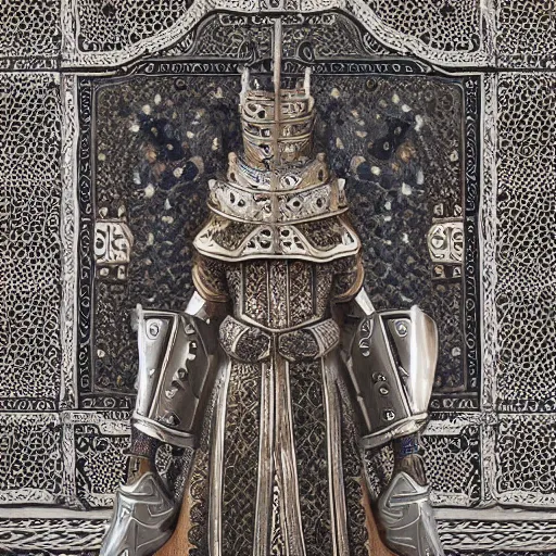 Image similar to knights of calendar wearing highly detailed intricate armor, detailed digital artwork, symmetrical, highly detailed, warm background lighting, highly accurate, deep aesthetic, 8 k, highly ornate intricate details, cinematic lighting, rich colors, ray tracing, hyperrealistic, photorealistic, cinematic landscape, trending on artstation,