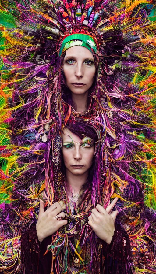 Image similar to portrait of a digital shaman, by kirsty mitchell