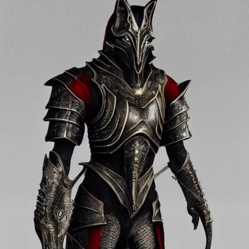 Image similar to daedric armor, anthropomorphic shiba inu, tavern banquet, stuning 3 d render, masterpiece, glowing aura, by tsutomu nihei, realistic face