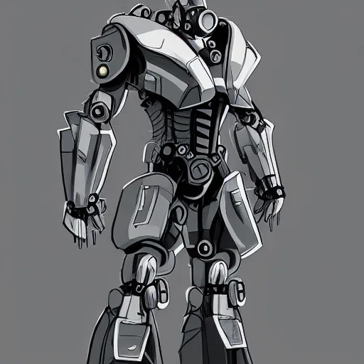 Image similar to Character design police man, Mecha humanoid, cyberpunk bomber jacket, concept art character, very high angle view, book cover, strong masculine features, sturdy body, command presence, royalty, smooth, sharp focus, organic, appealing, deep shadows, sketch line art for character design