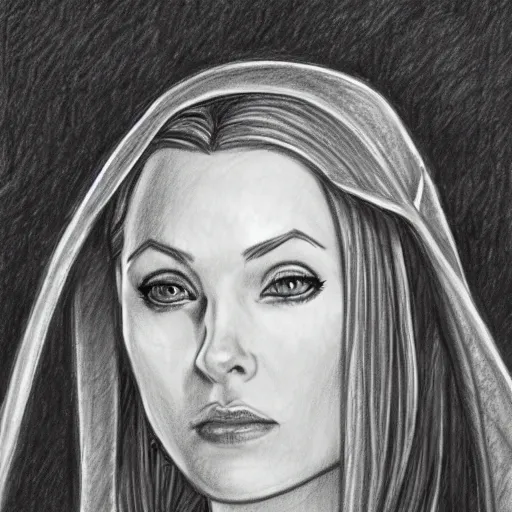 Image similar to pencil sketch of galadriel