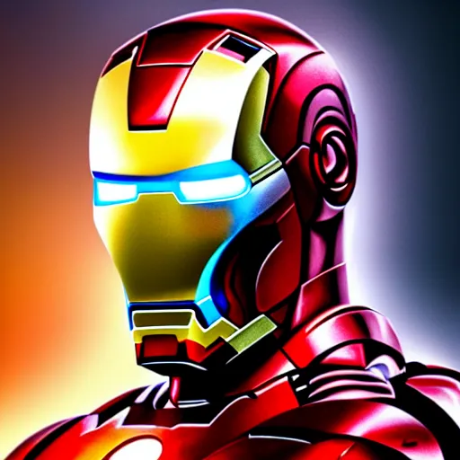 Image similar to a portrait of iron man as a scary zombie with his mask and flesh ripped highly detailed, digital photo, hdri, by christopher bretz and john carpenter, vivid colors, high contrast, 8 k resolution, intricate, photorealistic, smooth, psychedelic color scheme, concept art, award winning, cg society contest winner