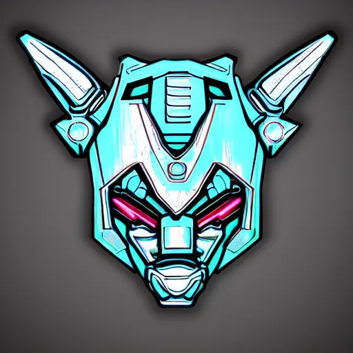 Image similar to stylized cyberpunk minotaur logo