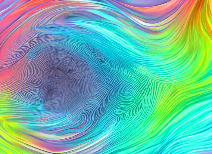 Image similar to twisted organic simulation, abstract paint swirls, bright pastel colors, pyro sim, Houdini, studio lighting, 3D render, grain sim, unreal engine, Houdini, global illumination, CGI, Artstation, vellum sim