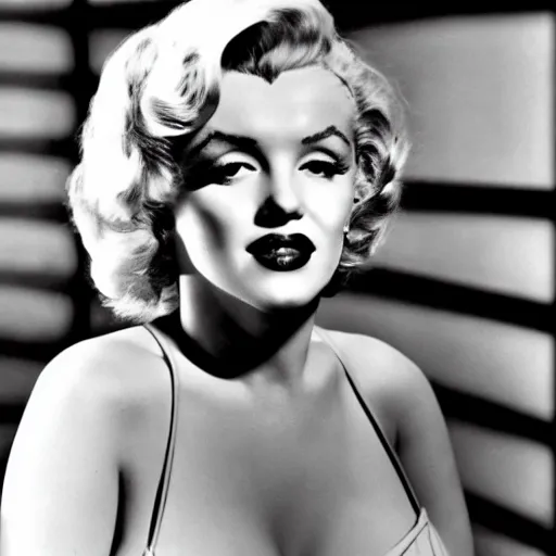 Prompt: Marilyn Monroe in Witness for the Prosecution (1957).
