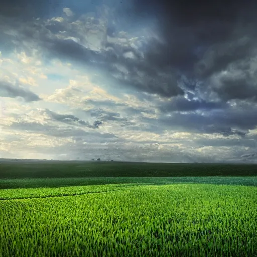 Image similar to futuristic farm ultrarealistic 150mpx landscape photography photorealistic 8k