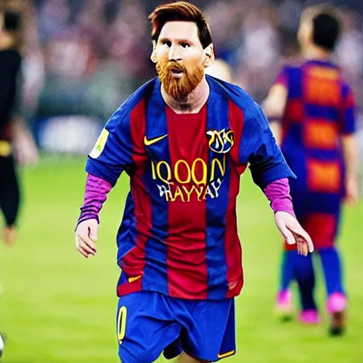 Prompt: Lionel Messi dressed as a monk