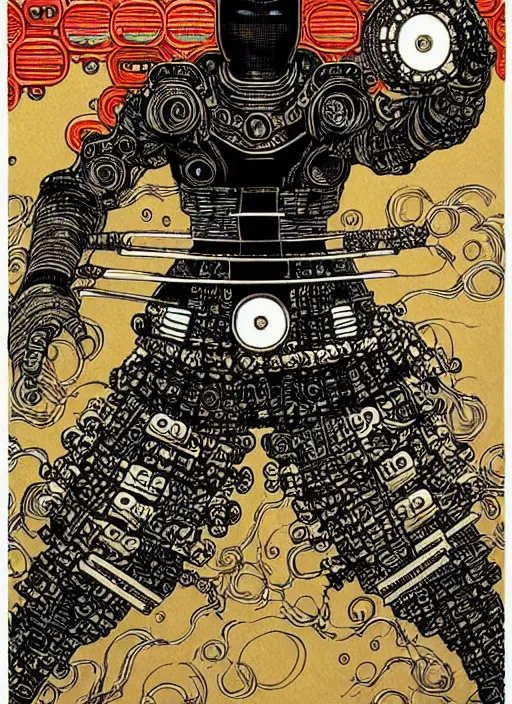 Image similar to cybernetic samurai by Yuko Shimizu