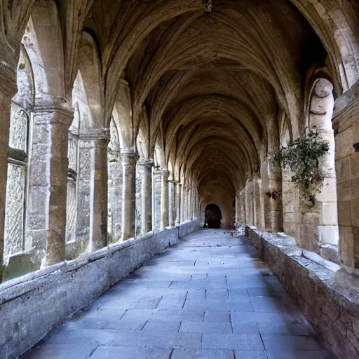 Prompt: The Cloisters of heaven