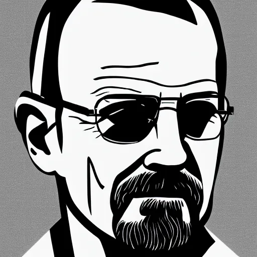 Image similar to walter white, vectorized