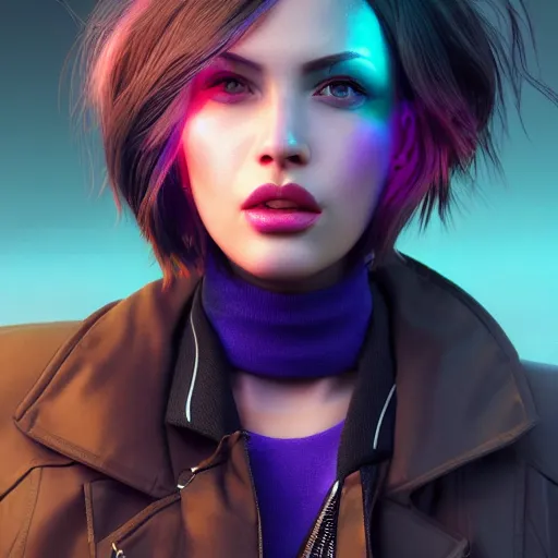 Prompt: electric woman, cute - fine - face, pretty face, oil slick hair, realistic shaded perfect face, extremely fine details, realistic shaded lighting, dynamic background, artgerm, 8 k ultra realistic, highly detailed, octane render, ivan aivazovsky