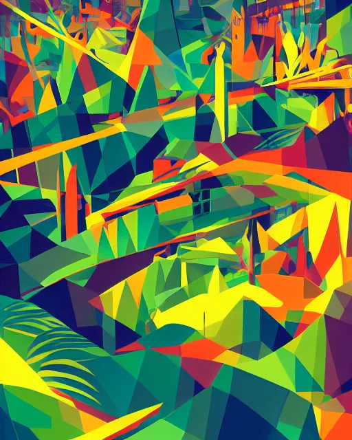 Prompt: jungle by liam brazier and nielly