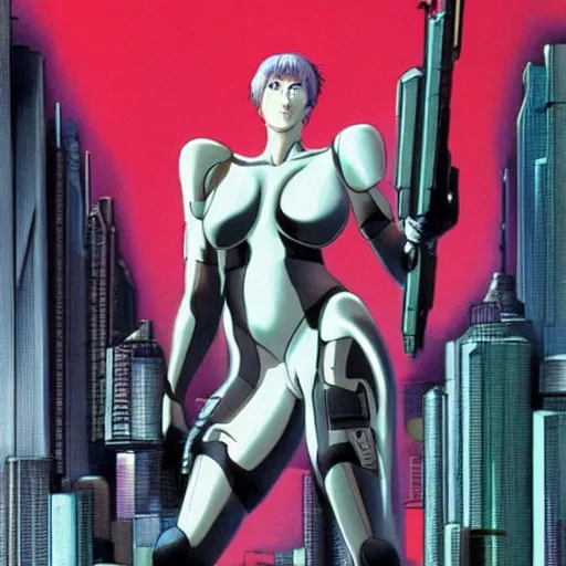 Image similar to concept art, ghost in the shell ( 1 9 9 5 ) sequel