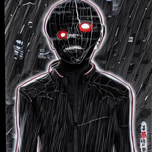 Image similar to Barack Obama looking sinister, by Tsutomu Nihei, highly detailed