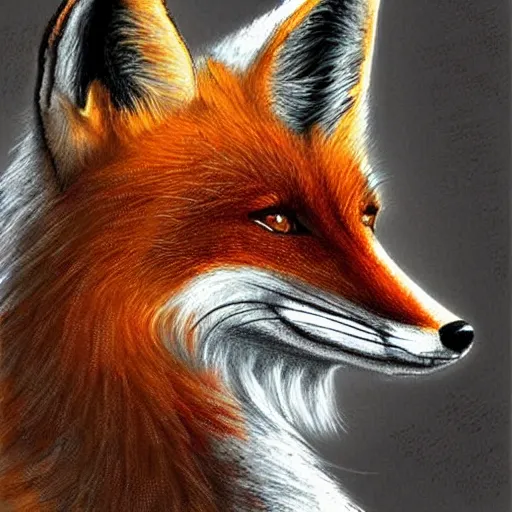 Prompt: fox with dumbbell photorealistic art illustration