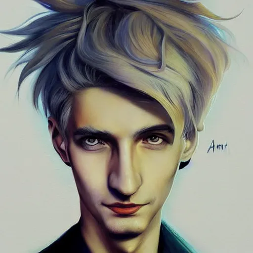 Image similar to Anna Dittmann painting of xqc, trending on art station