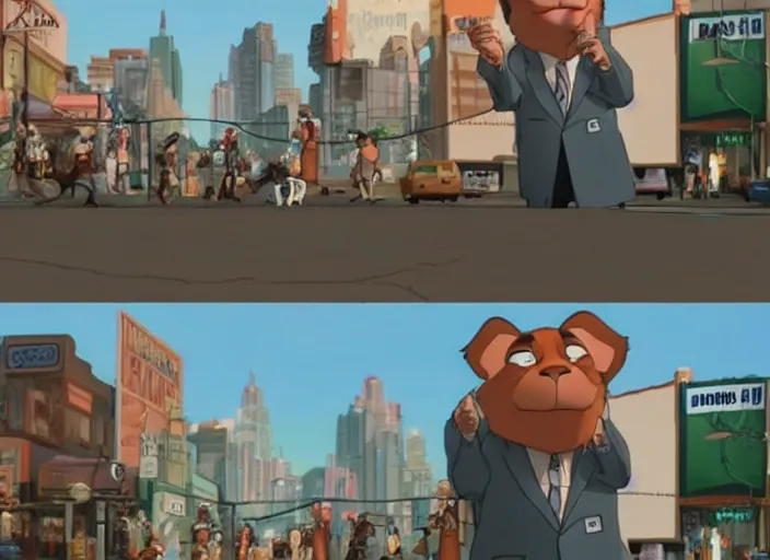 Image similar to seinfeld ( 1 9 8 9 ) in zootopia ( 2 0 1 6 ) animated cinematography, film still