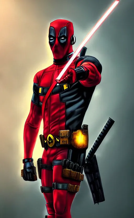 Image similar to deadpool as the flash, dynamic lighting, photorealistic fantasy concept art, trending on art station, stunning visuals, terrifying, creative, cinematic