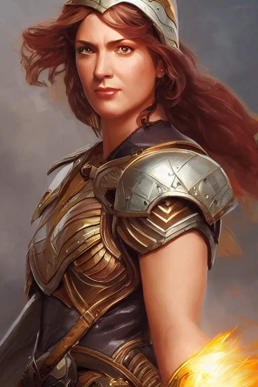 Image similar to amazon valkyrie athena, d & d, fantasy, portrait, highly detailed, headshot, digital painting, trending on artstation, concept art, sharp focus, illustration, art by artgerm and greg rutkowski and magali villeneuve