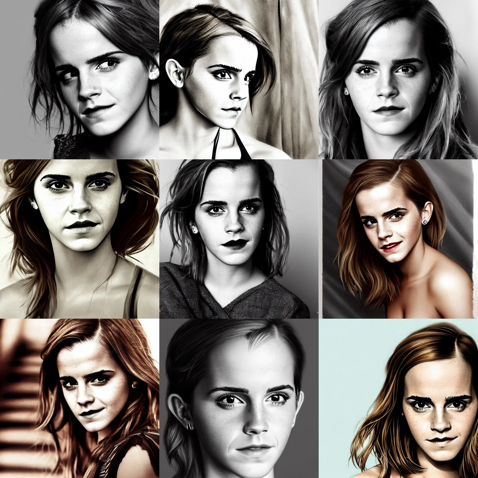 Prompt: emma watson by atey ghalian