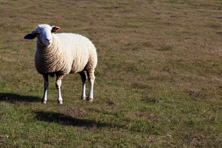 Image similar to a photo of a sheep in the color of the rainbow