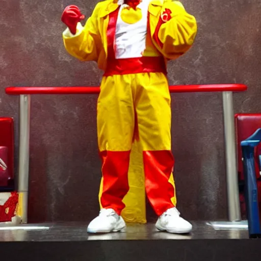 Image similar to John Cena as Ronald McDonald