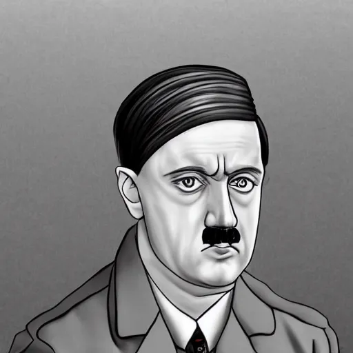 Prompt: hitler, anime art style