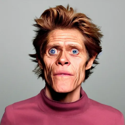 Image similar to willem dafoe as a woman