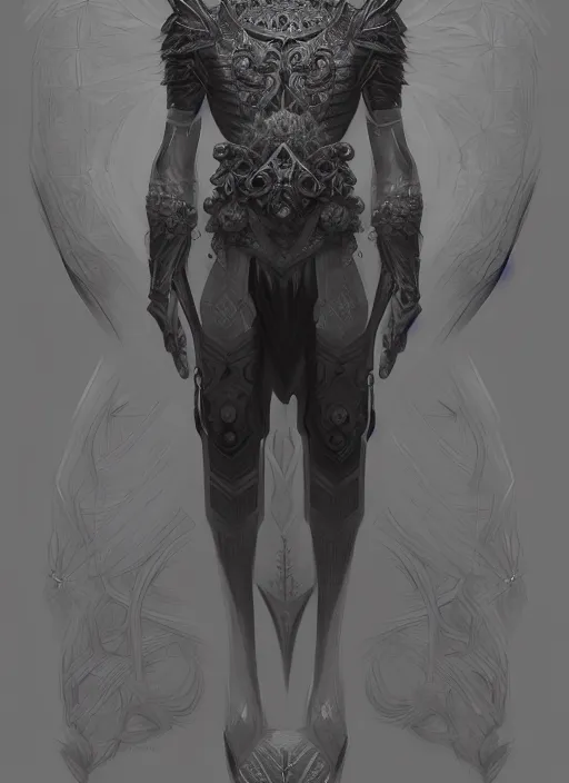 Image similar to symmetry!! full shot sketch!! of a male character, sketch!!, intricate, elegant, highly detailed, digital painting, artstation, concept art, sharp focus, illustration, art by grzegorz przybys and yintiong