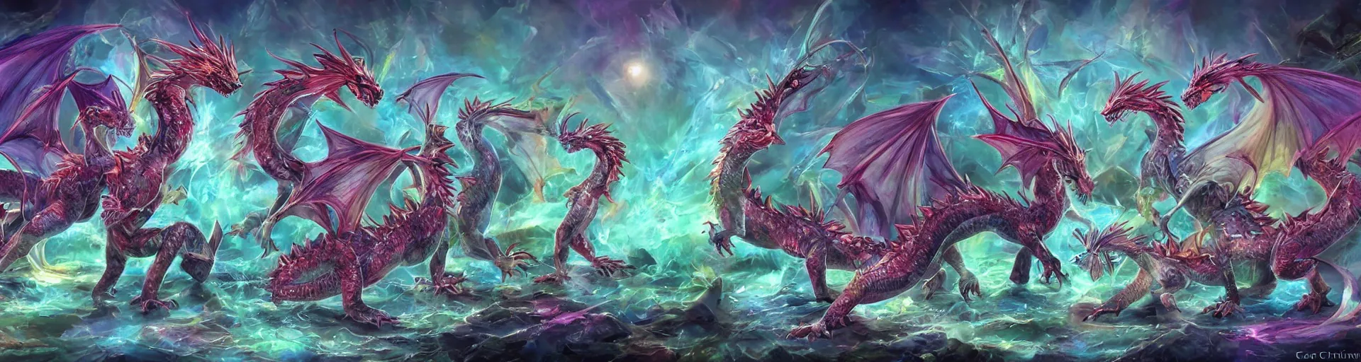 Image similar to crystalline dragons by carl critchlow