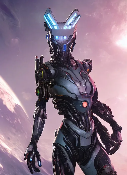 Image similar to photo of a cyborg girl on a space ship, warframe armor, scifi, professionally color graded, interesting angle, sharp focus, 8 k high definition, insanely detailed, intricate, innocent, art by stanley lau and artgerm