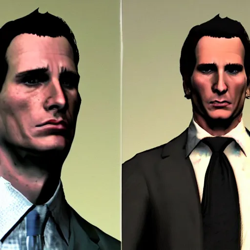 Image similar to patrick bateman american psycho christian bale in gtav