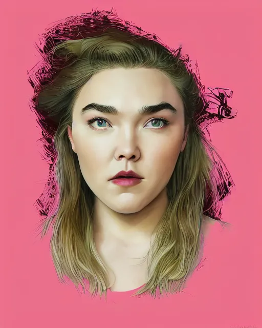 Prompt: Florence Pugh as Yelena Belova by Zeronis and Avetetsuya Studios and Mitsu Art, Marvel, blush, symmetrical face, intricate, face, dirty blonde hair, anime, elegant, (((((light green mist))))), sunset, trending on artstation, artstationHD, artstationHQ, patreon, 4k, 8k