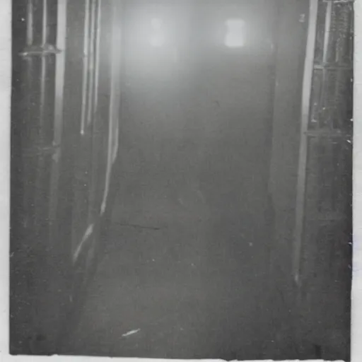 Image similar to an old worn photo of paranormal evidence, horror photography, terror, floating figures